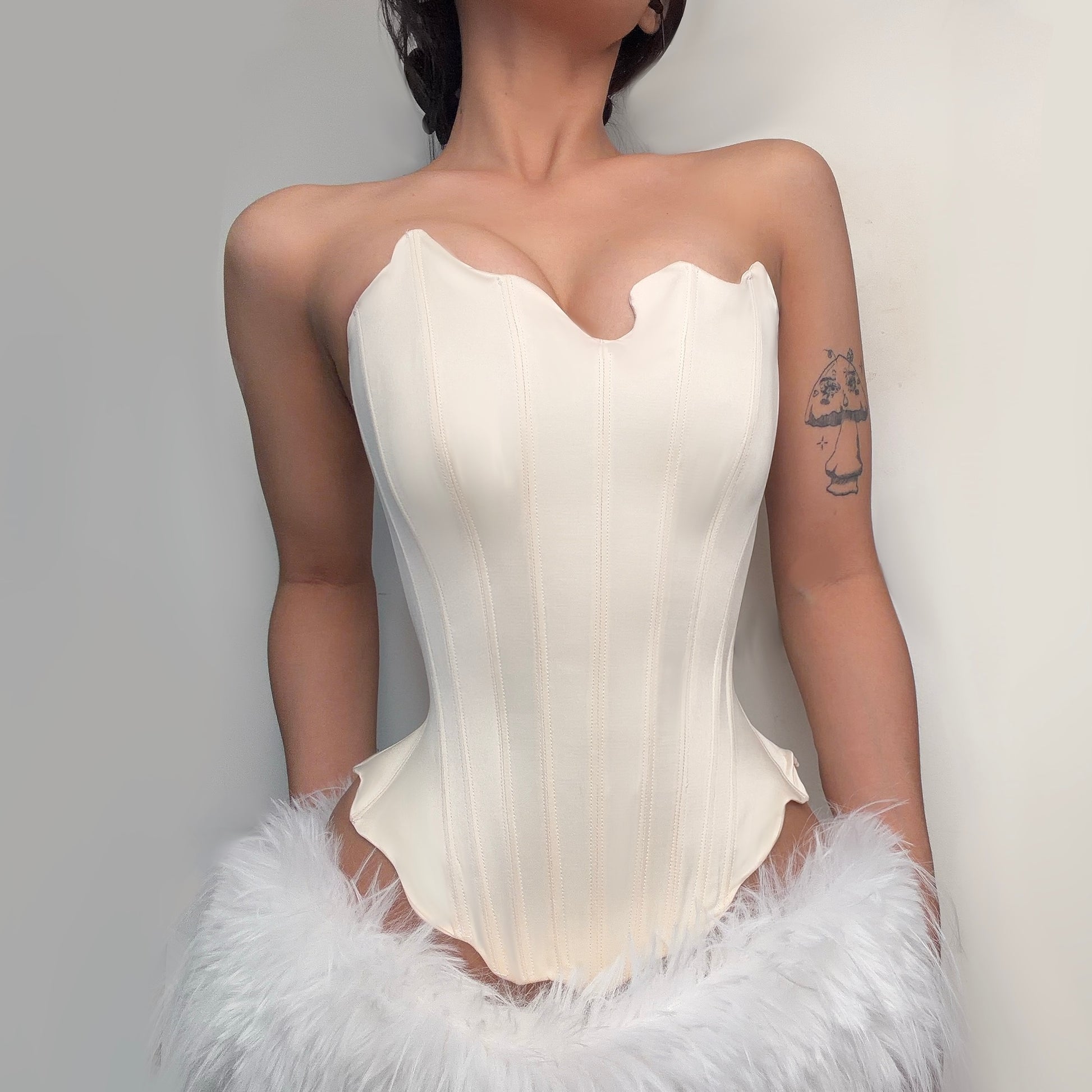 Asymmetrical scallop corset A4 PDF Sewing Pattern | Instant Download with 14 sizes