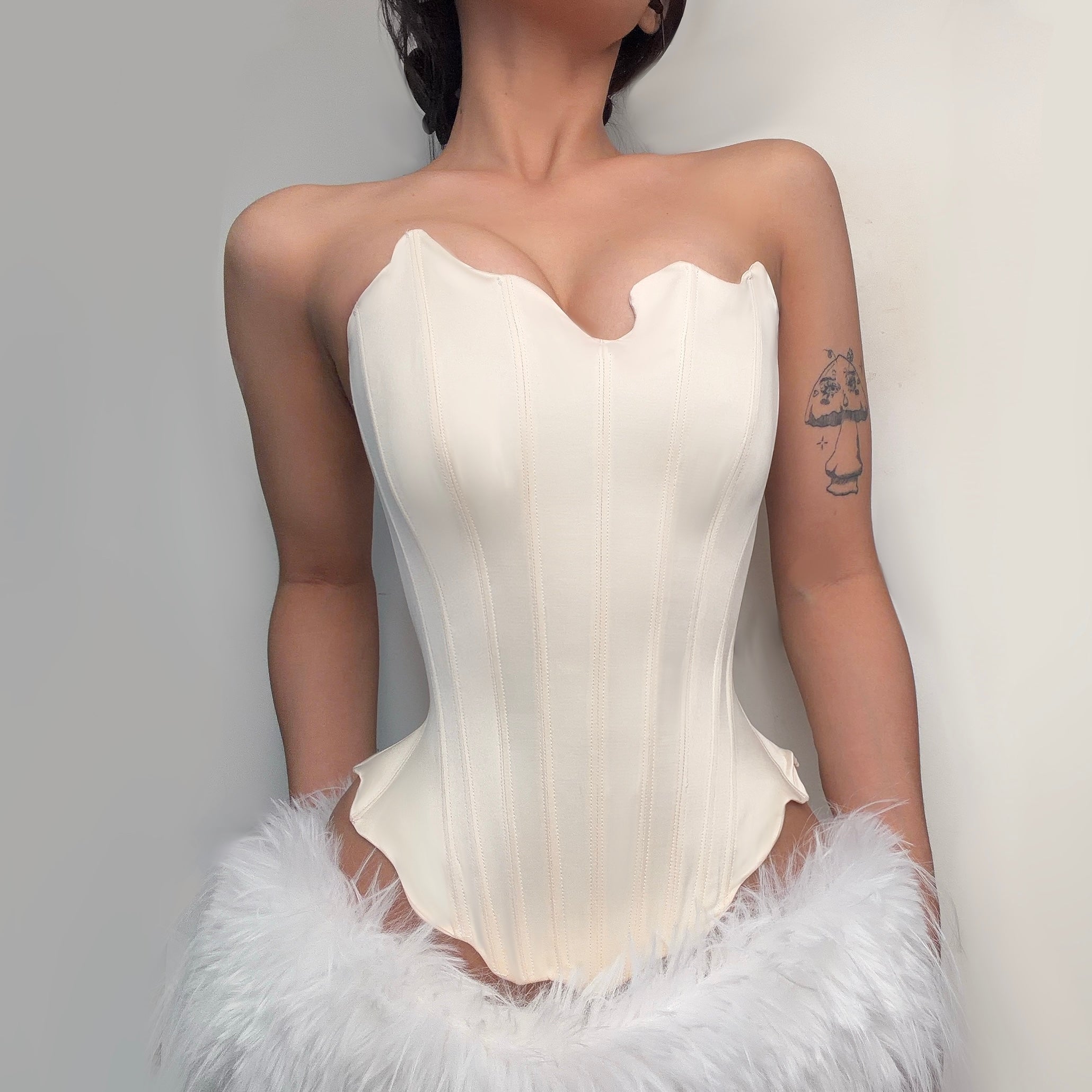Asymmetrical scallop corset A4 PDF Sewing Pattern | Instant Download with 14 sizes