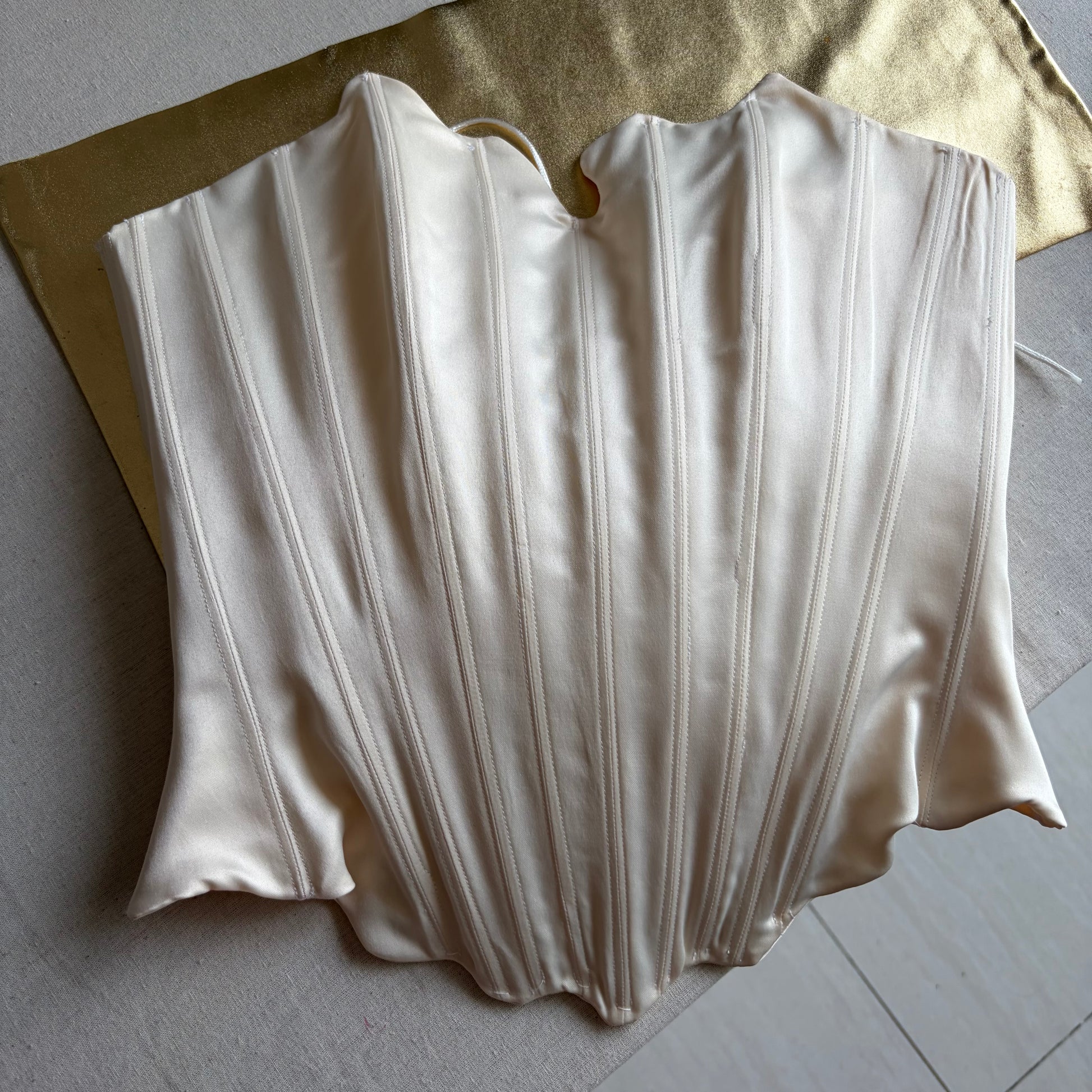 Asymmetrical scallop corset A4 PDF Sewing Pattern | Instant Download with 14 sizes