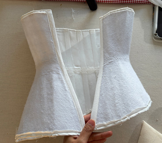 Asymmetrical-hem Underbust corset PDF Sewing Pattern PRINTABLE | Instant Download with 14 sizes