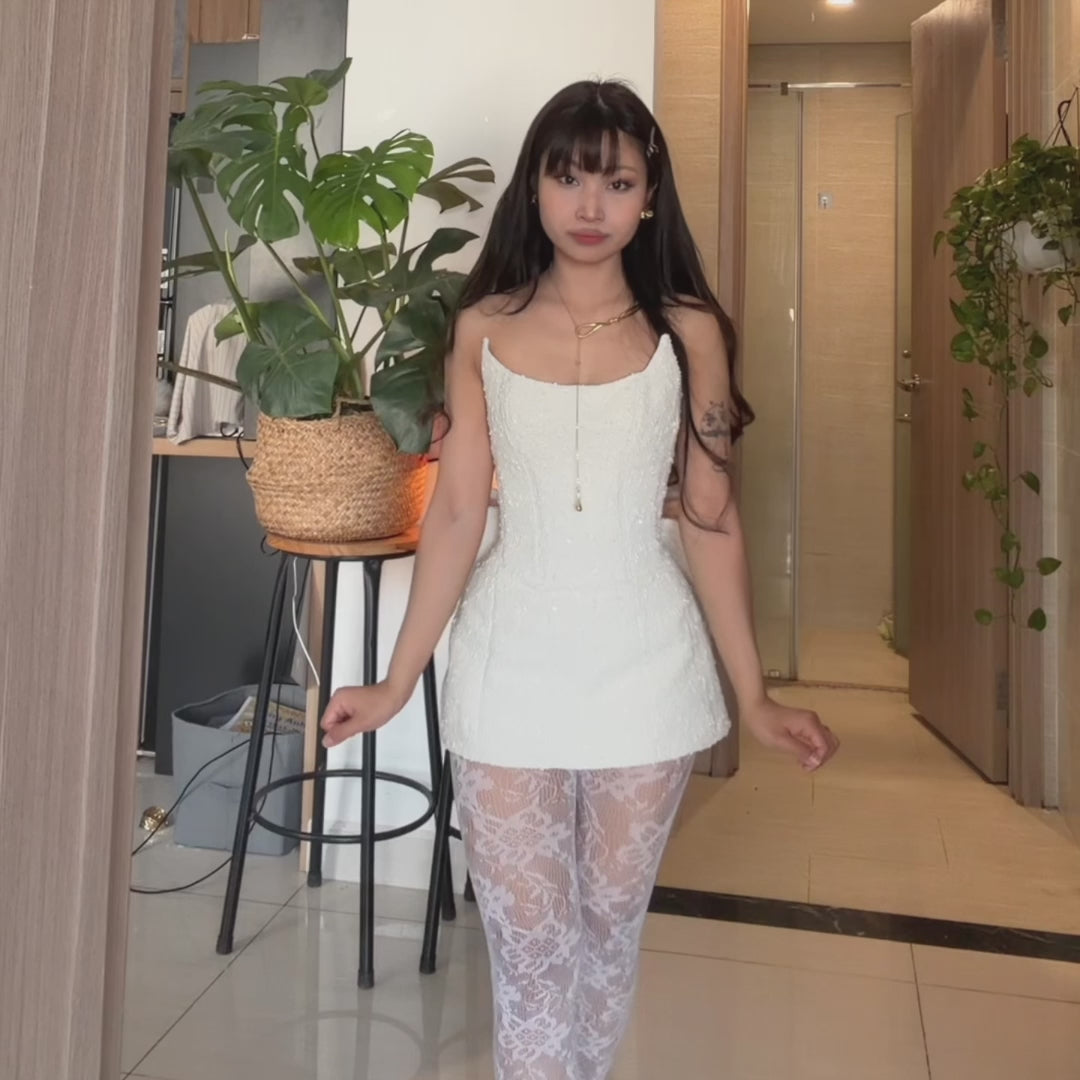 Corset mini dress A4 PDF Sewing Pattern | Instant Download with 14 sizes